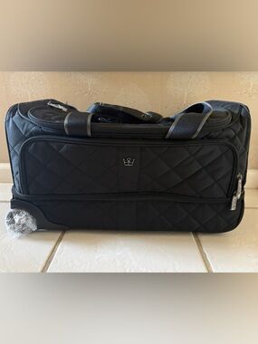 Oliver Thomas Black Quilted Travel Duffel